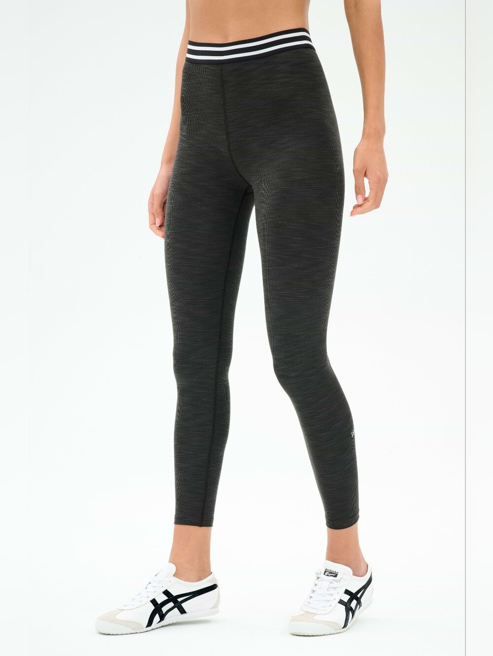 S59 Bailey Active Rib High Waist 7/8 Heather Graphite Leggings Small